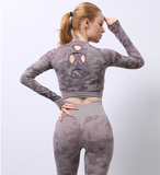 Wholesale Free Sample Ropa De Deportiva Mujer Workout Clothing Three Pieces Seamless Women Gym Yoga Wear Set