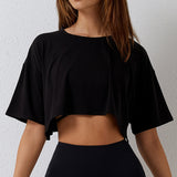 Recycled Material Oversize Women Crop Tops T-shirt