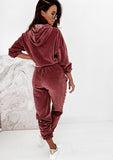 Women Velvet 2 Piece Sweatsuits Set