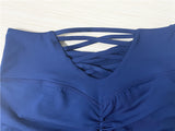 Workout Sets 3 Piece Long Sleeve Crop Tank Top + Sport Bra + Leggings