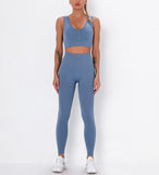 Seamless 2 Piece Sport Bra High Waist Yoga Leggings Sets