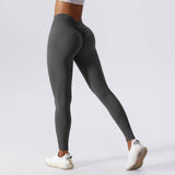 Wholesale Scrunch Butt Leggings No Camel Toe V Back Yoga Pants Sexy Leggings for Women