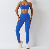 Strappy Back V Shape Waist Yoga Shorts Leggings Set