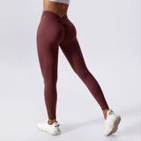 Wholesale Scrunch Butt Leggings No Camel Toe V Back Yoga Pants Sexy Leggings for Women