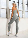 Recycled Fabric Workout Outfits 2 Piece Double-Layered Sport Bra High Waist Yoga Leggings Sets