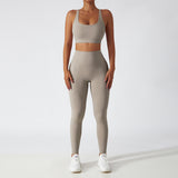 Recycled Material Racer Back Bra And Leggings Set