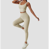 Recycled Material LULU Super Soft Fitness Set Yoga Tops  and Leggings Set