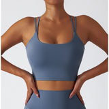 Recycled Material Strappy Back Sports Bra Crop Top
