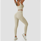 Recycled Material LULU Super Soft Fitness Set Yoga Tops  and Leggings Set