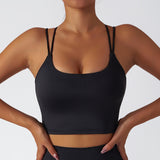 Recycled Material Strappy Back Sports Bra Crop Top