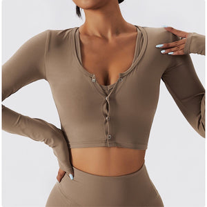 Women dry fit fitness tops