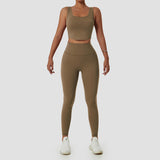 Recycled Material LULU Super Soft Fitness Set Yoga Tops  and Leggings Set