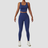 Recycled Material LULU Super Soft Fitness Set Yoga Tops  and Leggings Set
